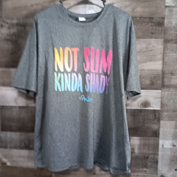 The Unbranded Brand Tops - Gray Graphic Tee with Multicolor Print